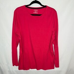Talbots Hot Pink Fitted Long Sleeve T-Shirt